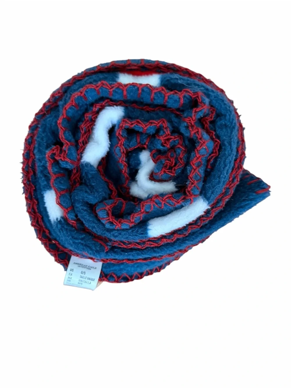 American Eagle Fleece Throw Blanket Red White Blue NWT 50” x 60”